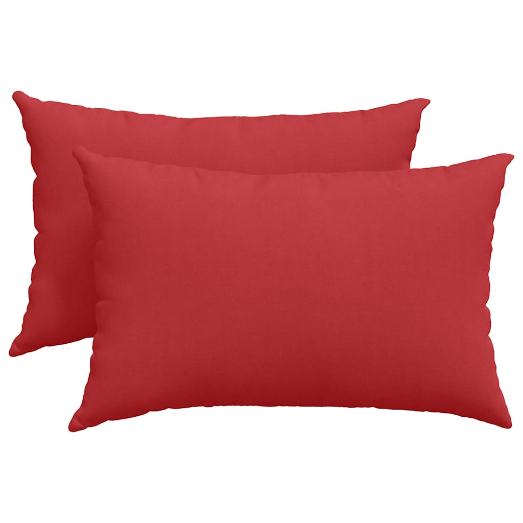 Cuscini da Divano 2 pcs Rosso 60 x 40 cm Tessuto | homemem39