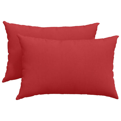 Cuscini da Divano 2 pcs Rosso 60 x 40 cm Tessuto | homemem39