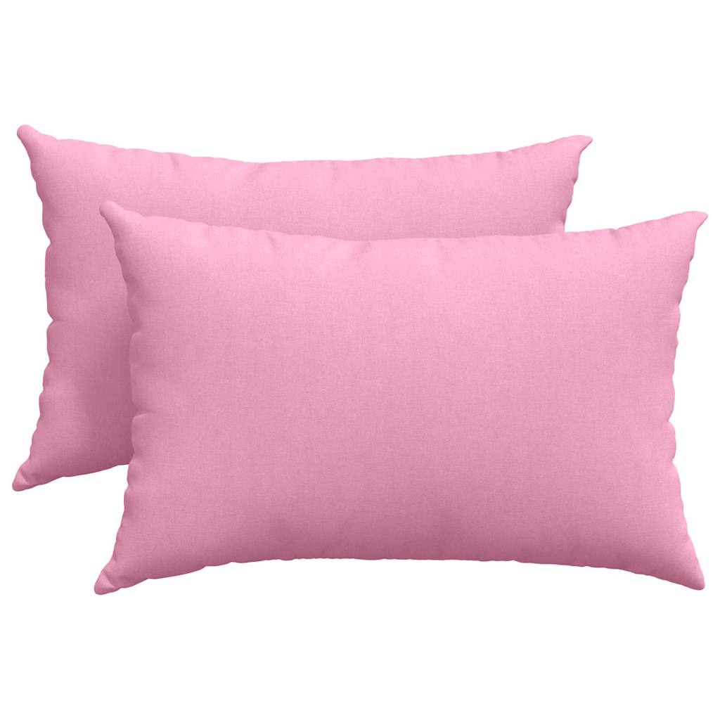 Cuscini da Divano 2 pcs Rosa 60 x 40 cm Tessuto | homemem39
