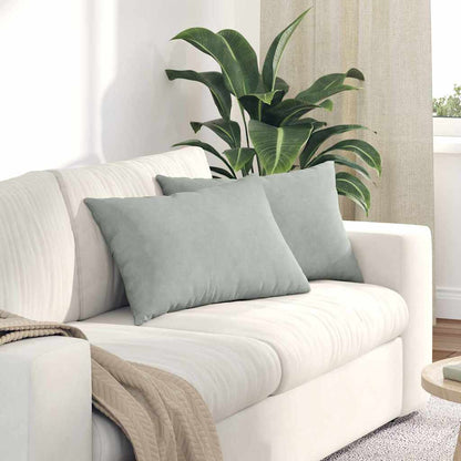 Cuscini da Divano 2 pcs Grigio chiaro 60 x 40 cm | homemem39