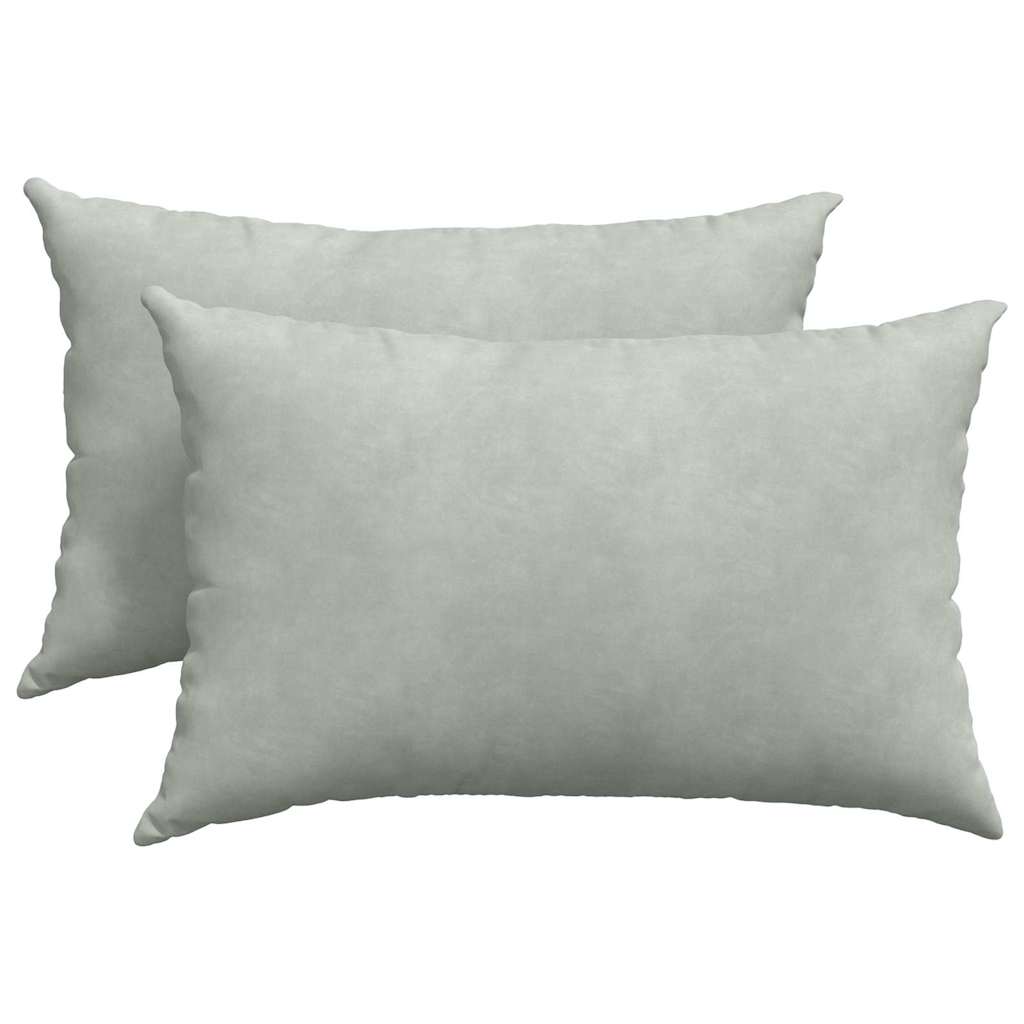 Cuscini da Divano 2 pcs Grigio chiaro 60 x 40 cm | homemem39