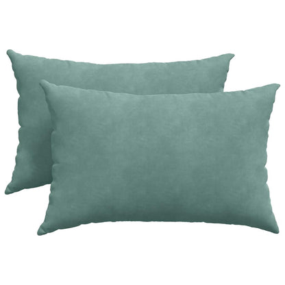 Cuscini da Divano 2 pcs Verde Mare 60 x 40 cm Tessuto in Cords | homemem39