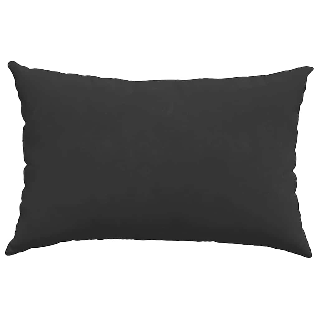 Cuscini da Divano 2 pcs Nero 60 x 40 cm Tessuto | homemem39