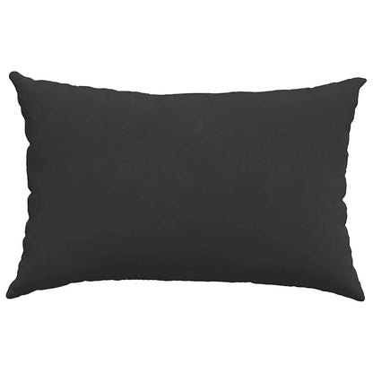 Cuscini da Divano 2 pcs Nero 60 x 40 cm Tessuto | homemem39