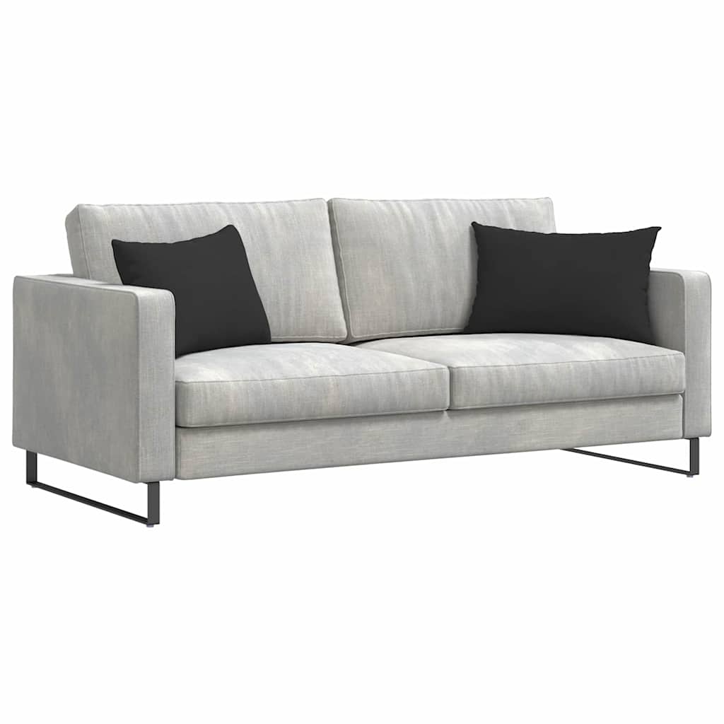 Cuscini da Divano 2 pcs Nero 60 x 40 cm Tessuto | homemem39