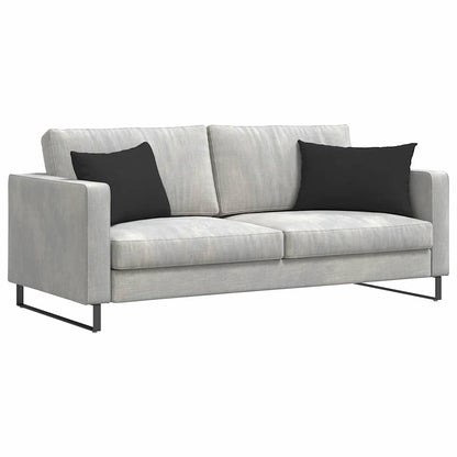Cuscini da Divano 2 pcs Nero 60 x 40 cm Tessuto