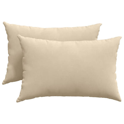 Cuscini da Divano 2 pcs Crema 60 x 40 cm Tessuto | homemem39