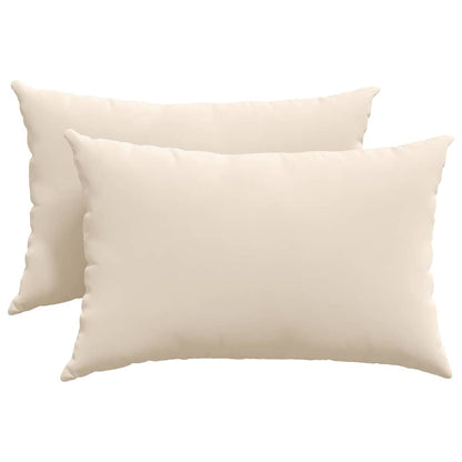 Cuscini da Divano 2 pcs Beige 60 x 40 cm Tessuto | homemem39