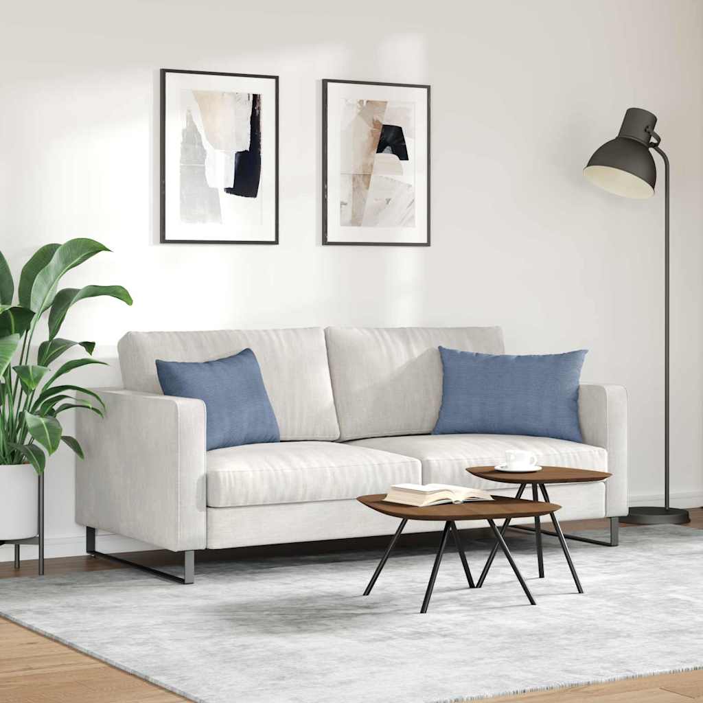 Cuscini da Divano 2 pcs Blu 60 x 40 cm Tessuto in Cords | homemem39