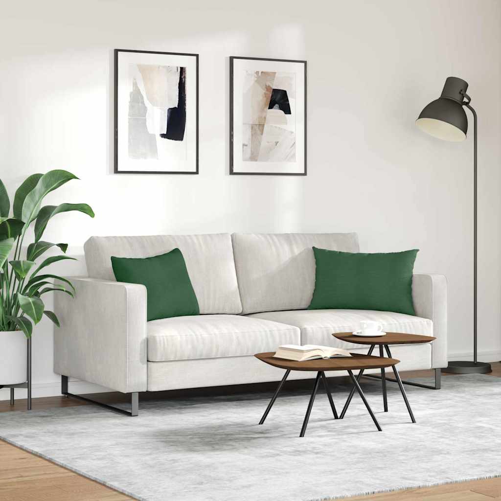 Cuscini da Divano 2 pcs Verde Scuro 60 x 40 cm Tessuto in Cords | homemem39