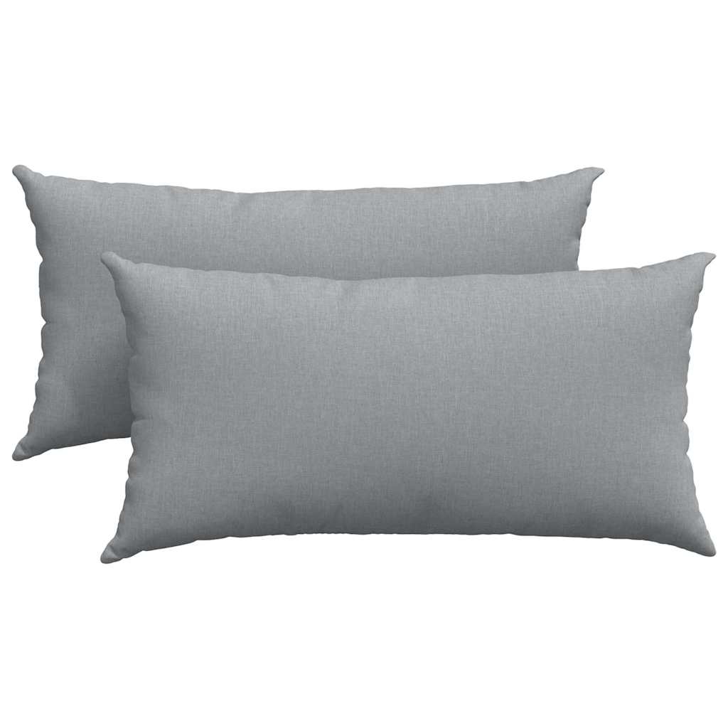 Cuscini da Divano 2 pcs Grigio chiaro 80 x 40 cm Tessuto | homemem39