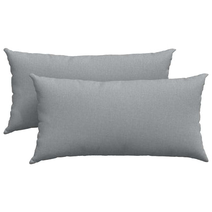 Cuscini da Divano 2 pcs Grigio chiaro 80 x 40 cm Tessuto | homemem39