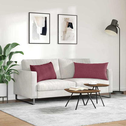 Cuscini da Divano 2 pcs Rosso Vino 80 x 40 cm Tessuto | homemem39