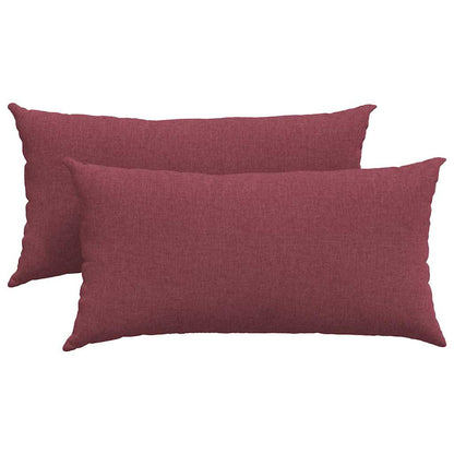 Cuscini da Divano 2 pcs Rosso Vino 80 x 40 cm Tessuto | homemem39