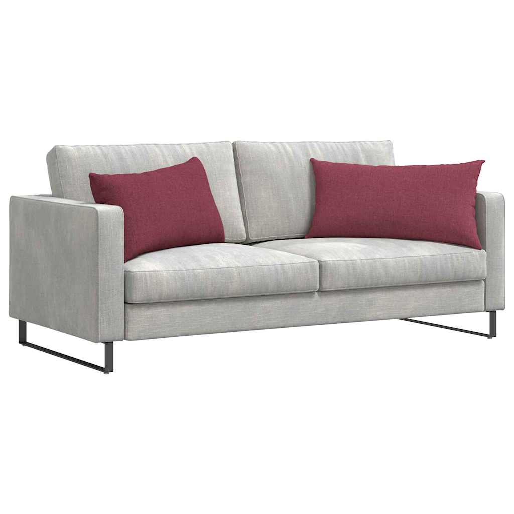 Cuscini da Divano 2 pcs Rosso Vino 80 x 40 cm Tessuto | homemem39
