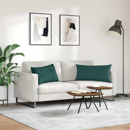 Cuscini da Divano 2 pcs Verde Scuro 80 x 40 cm Tessuto | homemem39