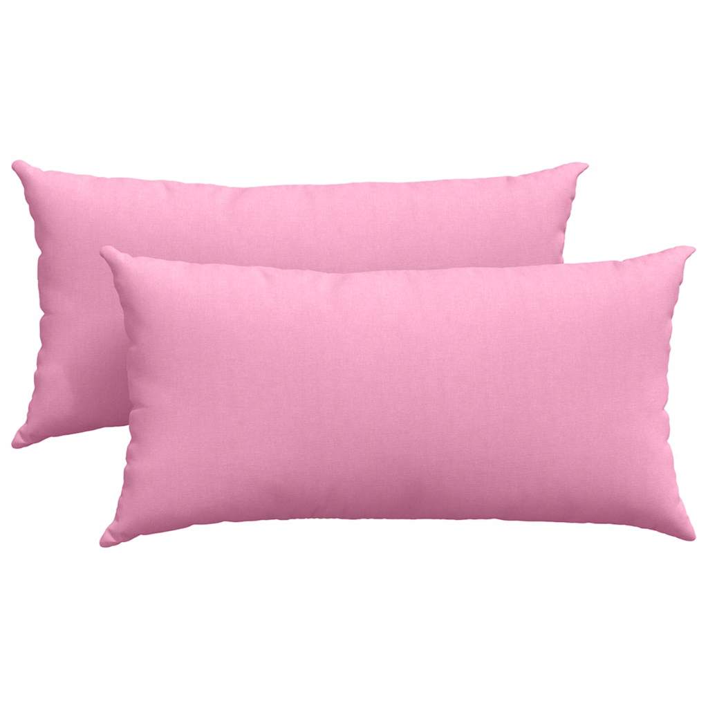 Cuscini da Divano 2 pcs Rosa 80 x 40 cm Tessuto | homemem39