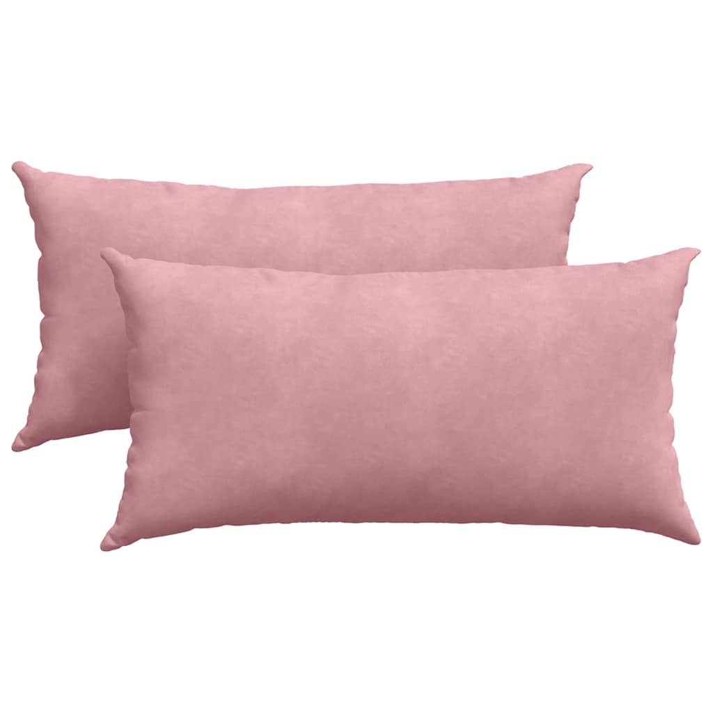 Cuscini da Divano 2 pcs Rosa 80 x 40 cm Tessuto in Cords | homemem39