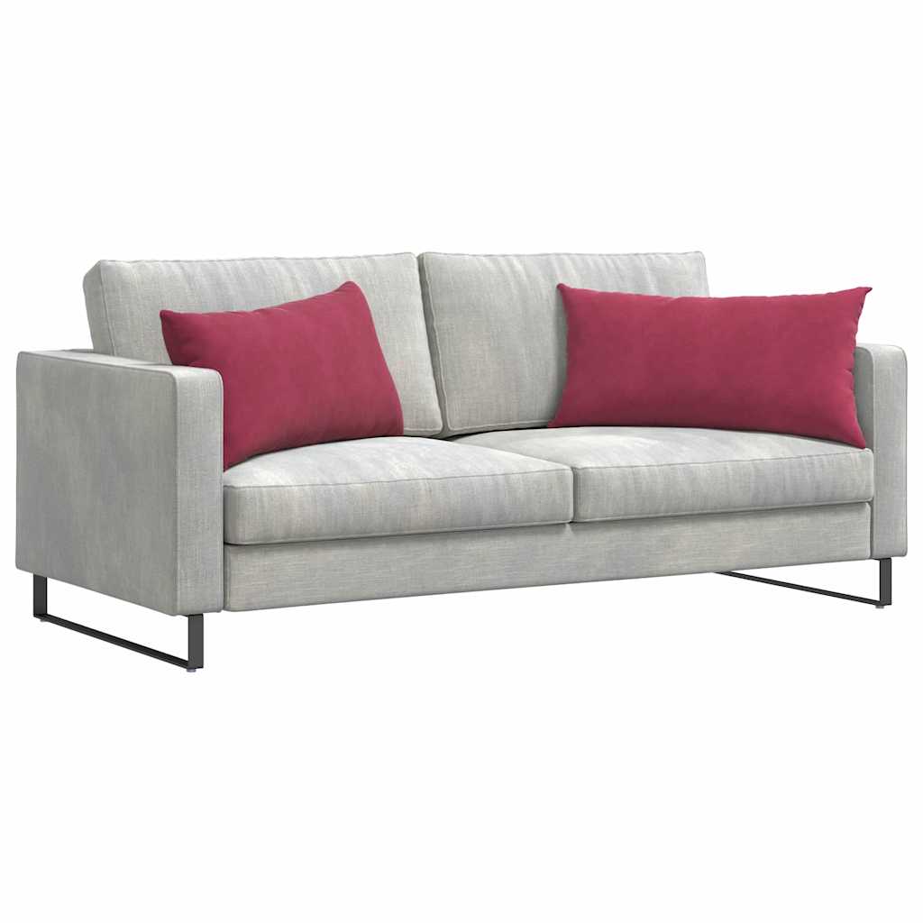 Cuscini da Divano 2 pcs Rosso Vino 80 x 40 cm Tessuto in Cords | homemem39