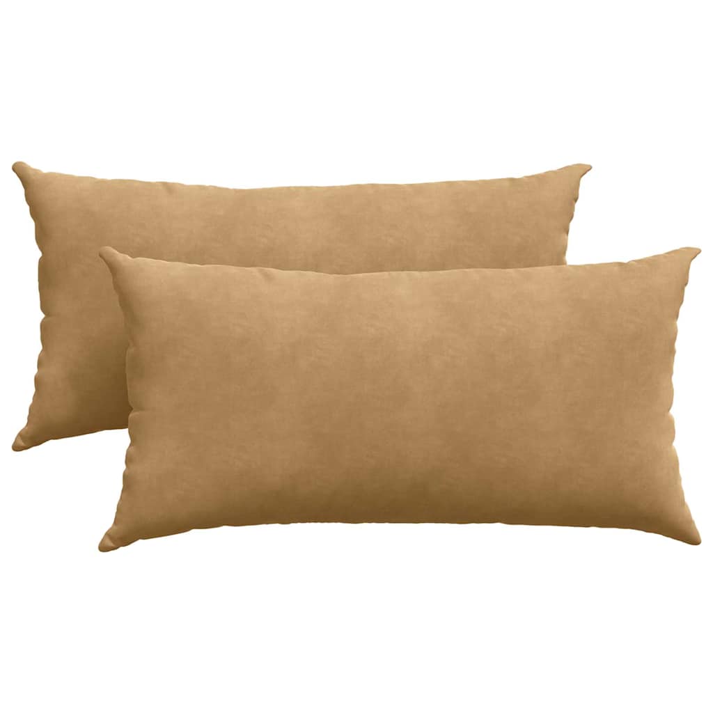 Cuscini da Divano 2 pcs Marrone 80 x 40 cm Tessuto in Cords | homemem39
