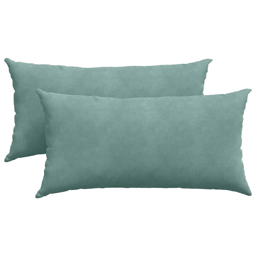 Cuscini da Divano 2 pcs Verde Mare 80 x 40 cm Tessuto in Cords | homemem39