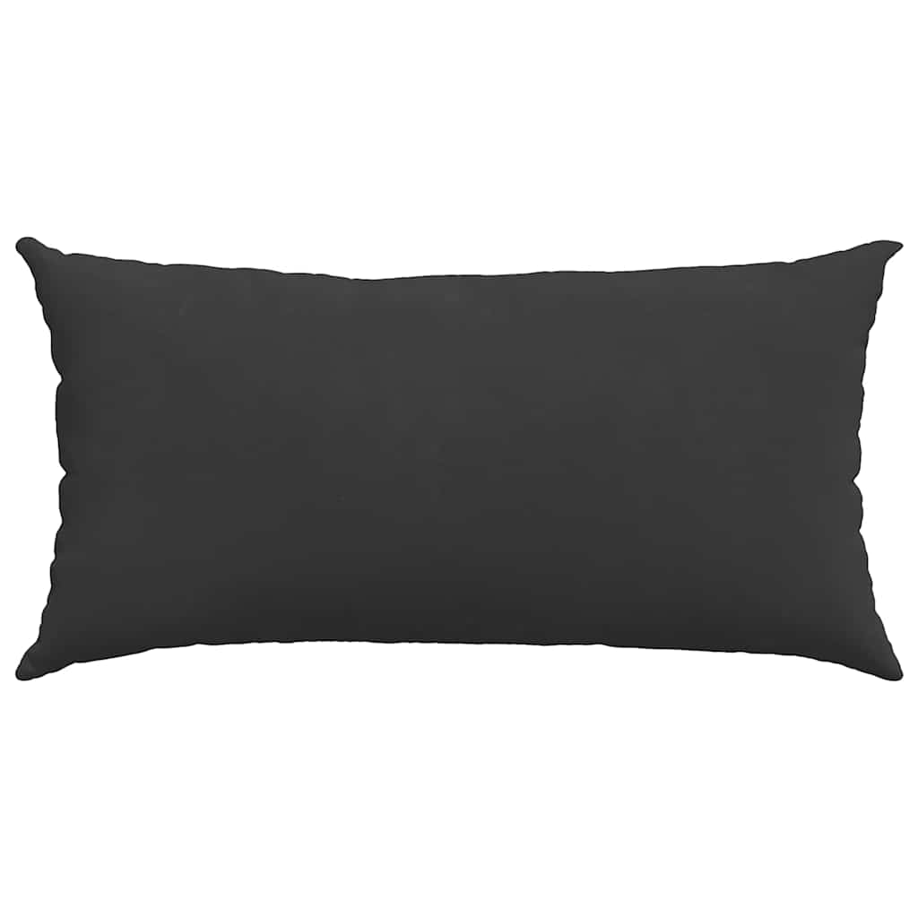Cuscini da Divano 2 pcs Nero 80 x 40 cm Tessuto | homemem39