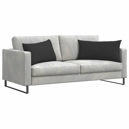 Cuscini da Divano 2 pcs Nero 80 x 40 cm Tessuto | homemem39