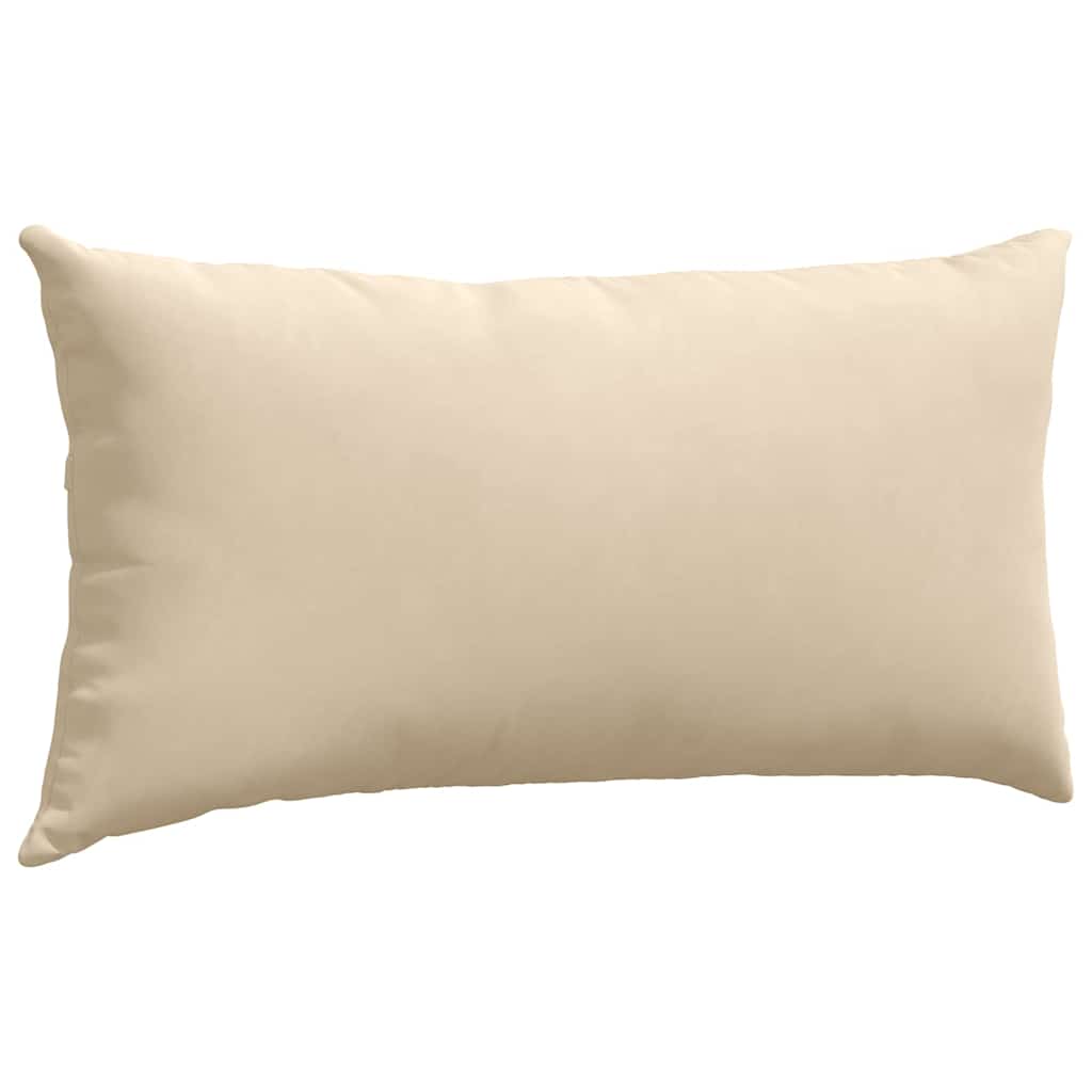 Cuscini da Divano 2 pcs Crema 80 x 40 cm Tessuto | homemem39