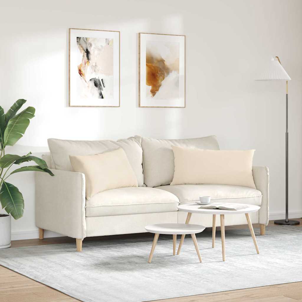 Cuscini da Divano 2 pcs Beige 80 x 40 cm Tessuto | homemem39