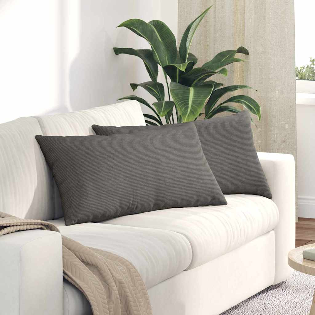 Cuscini da Divano 2 pcs Grigio chiaro 80 x 40 cm | homemem39