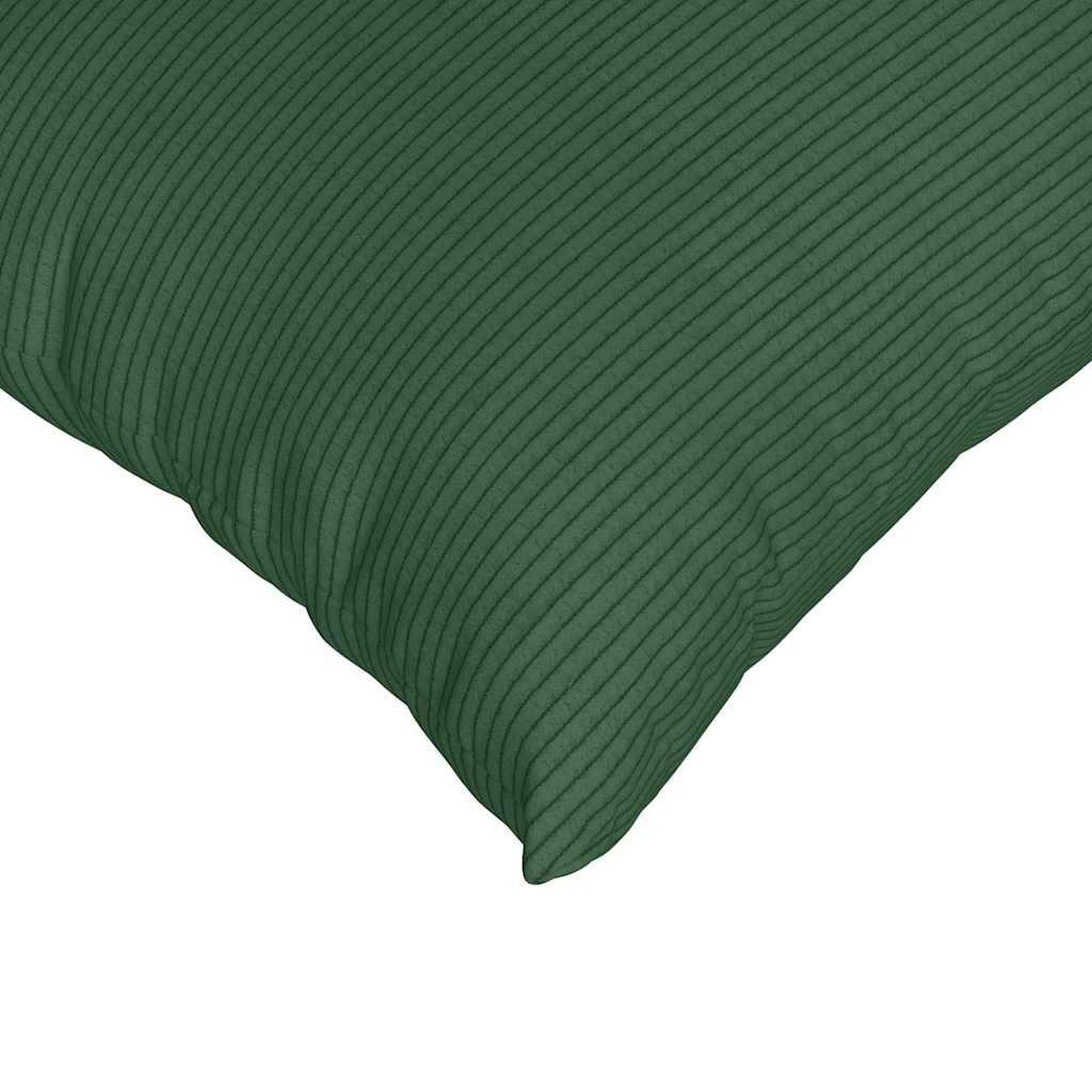 Cuscini da Divano 2 pcs Verde Scuro 80 x 40 cm Tessuto in Cords | homemem39