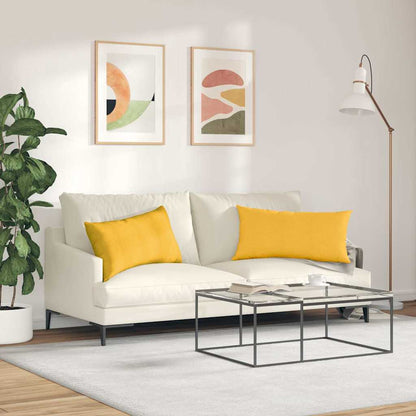 Cuscini da Divano 2 pcs Giallo Chiaro 80 x 40 cm | homemem39