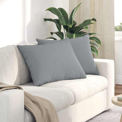 Cuscini da Divano 2 pcs Grigio chiaro 70 x 50 cm Tessuto | homemem39