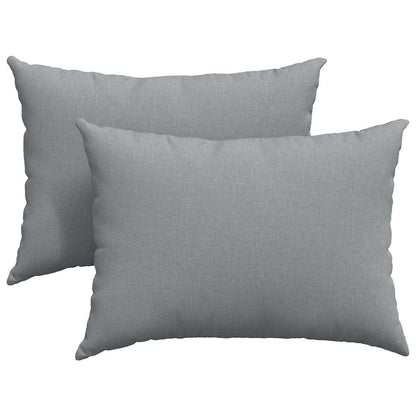 Cuscini da Divano 2 pcs Grigio chiaro 70 x 50 cm Tessuto | homemem39