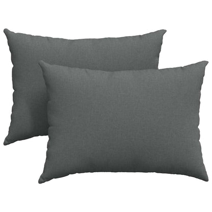 Cuscini da Divano 2 pcs Grigio scuro 70 x 50 cm Tessuto