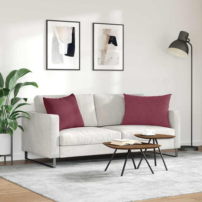 Cuscini da Divano 2 pcs Rosso Vino 70 x 50 cm Tessuto | homemem39