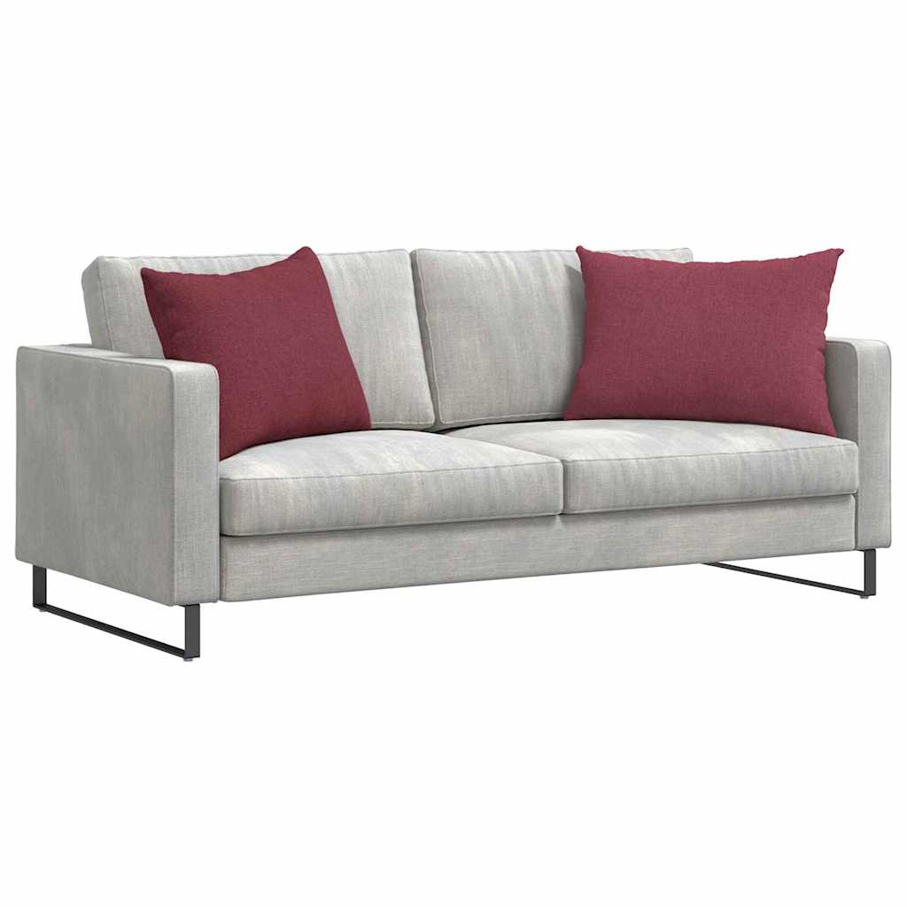 Cuscini da Divano 2 pcs Rosso Vino 70 x 50 cm Tessuto | homemem39
