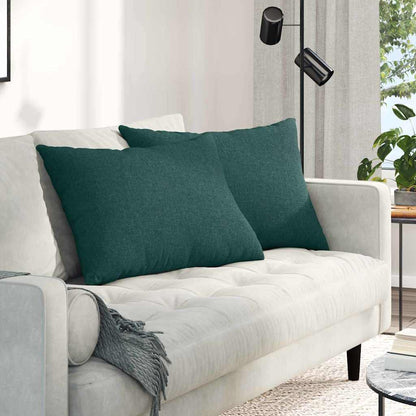 Cuscini da Divano 2 pcs Verde Scuro 70 x 50 cm Tessuto | homemem39
