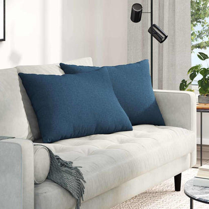 Cuscini da Divano 2 pcs Blu 70 x 50 cm Tessuto | homemem39