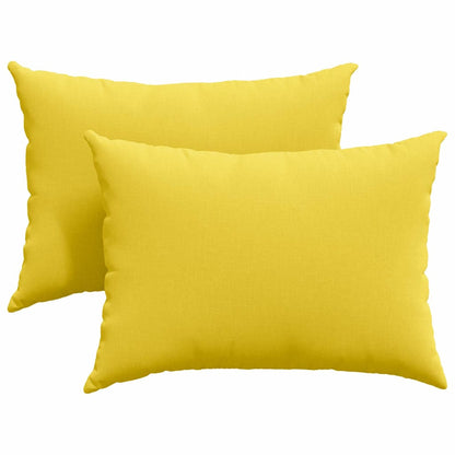 Cuscini da Divano 2 pcs Giallo Chiaro 70 x 50 cm Tessuto | homemem39