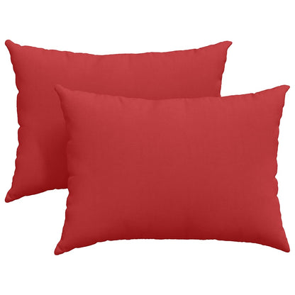 Cuscini da Divano 2 pcs Rosso 70 x 50 cm Tessuto | homemem39