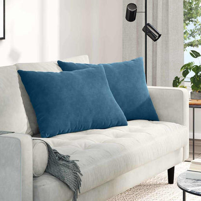 Cuscini da Divano 2 pcs Blu 70 x 50 cm Tessuto in Cords | homemem39