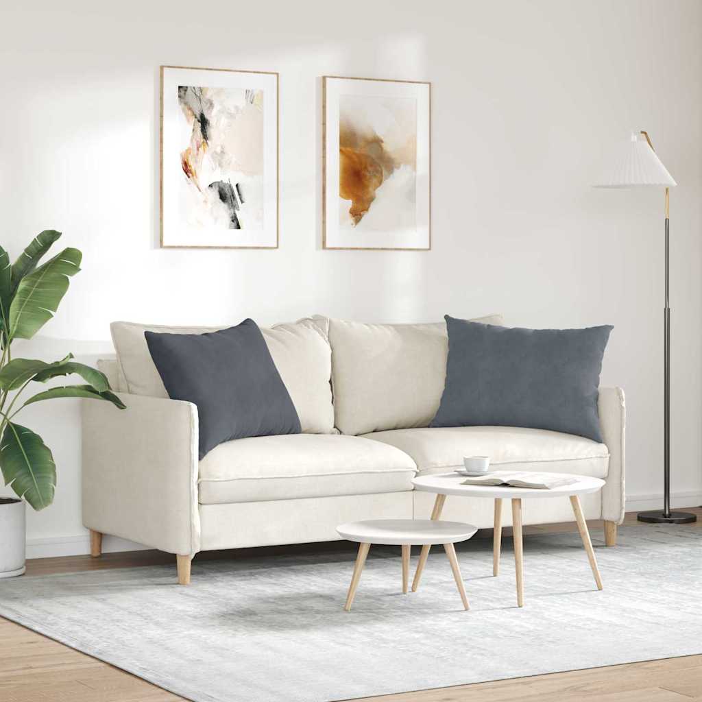 Cuscini da Divano 2 pcs Grigio scuro 70 x 50 cm | homemem39