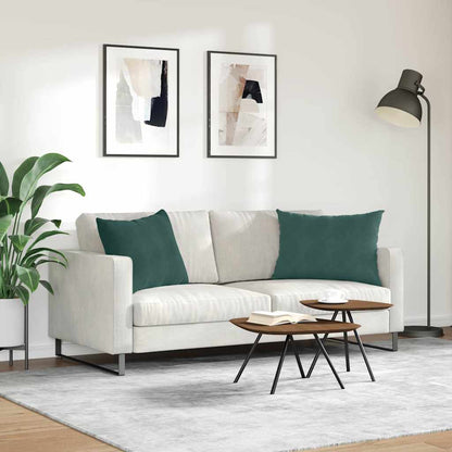 Cuscini da Divano 2 pcs Verde Scuro 70 x 50 cm Tessuto in Cords | homemem39