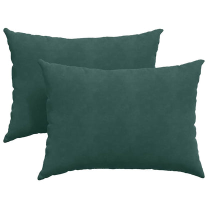 Cuscini da Divano 2 pcs Verde Scuro 70 x 50 cm Tessuto in Cords | homemem39