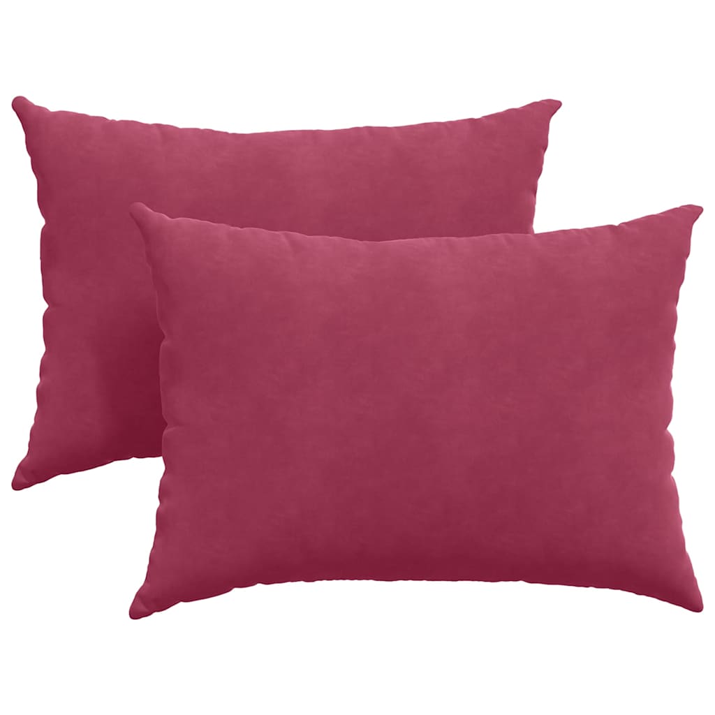 Cuscini da Divano 2 pcs Rosso Vino 70 x 50 cm Tessuto in Cords | homemem39