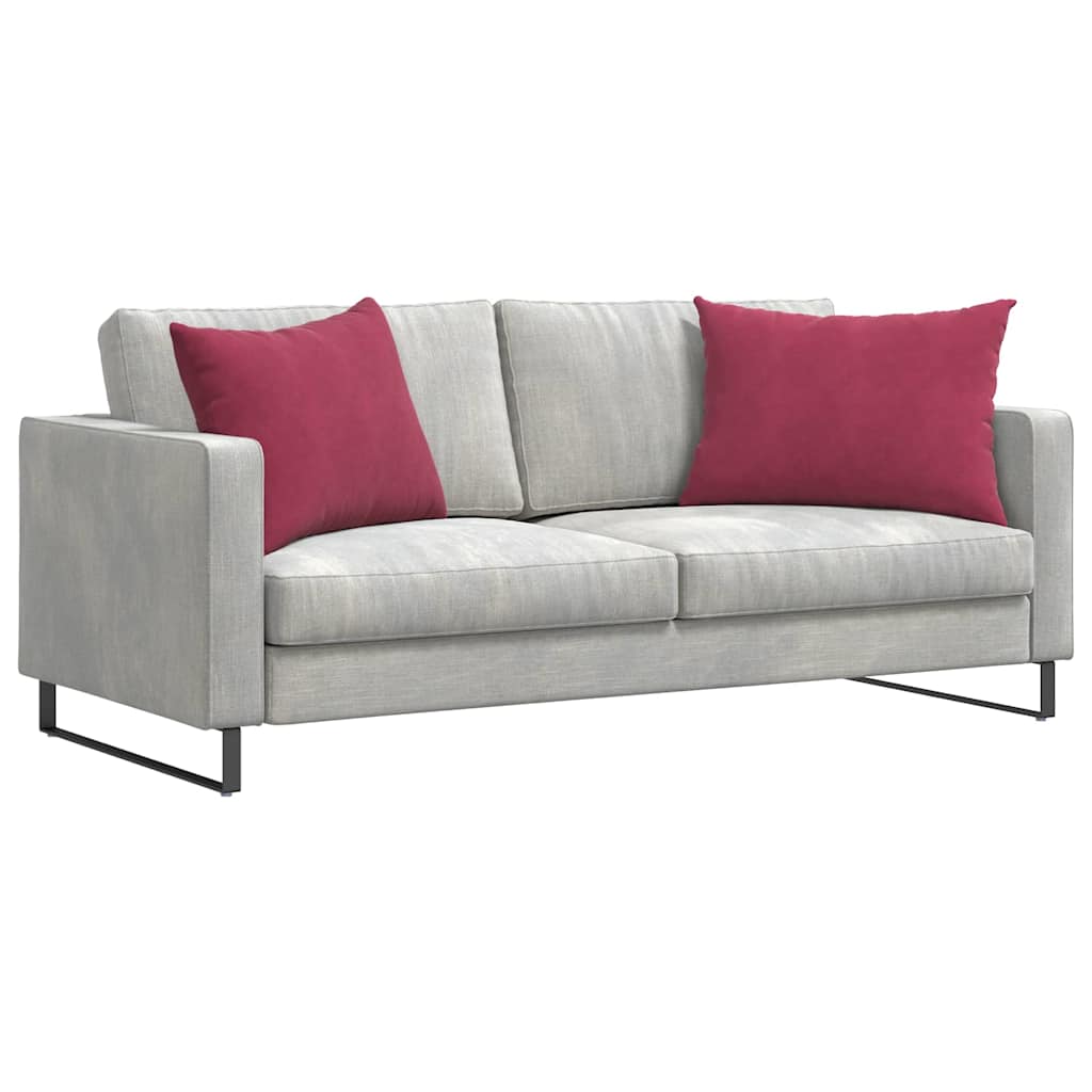 Cuscini da Divano 2 pcs Rosso Vino 70 x 50 cm Tessuto in Cords | homemem39
