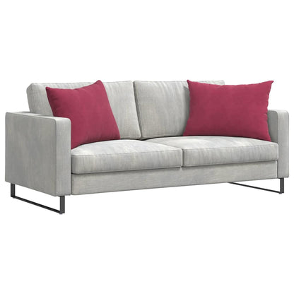 Cuscini da Divano 2 pcs Rosso Vino 70 x 50 cm Tessuto in Cords | homemem39
