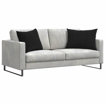 Cuscini da Divano 2 pcs Nero 70 x 50 cm Tessuto in Cords