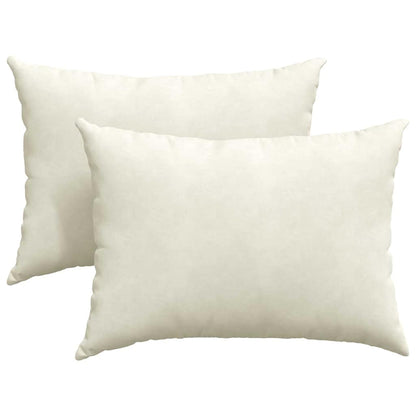 Cuscini da Divano 2 pcs Crema 70 x 50 cm Tessuto in Cords